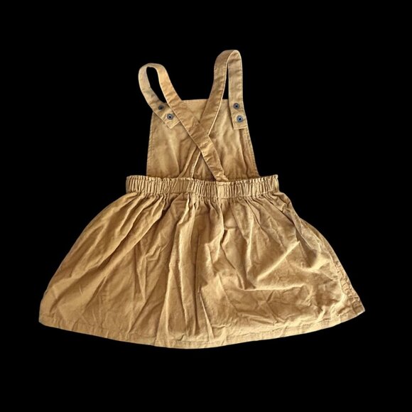 Toddler Corduroy Bunny Pinafore Dress With Pockets Size 4T - Picture 2 of 7